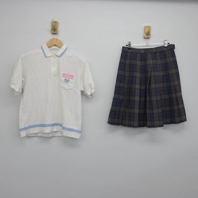 【中古】徳島県 吉野中学校 女子制服 2点（シャツ・スカート）sf030455