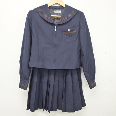 【中古】徳島県 阿波高等学校 女子制服 3点（セーラー服・スカート）sf030458