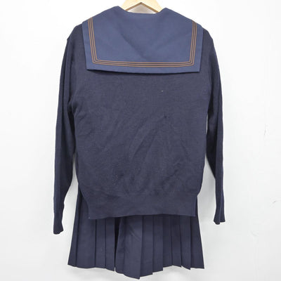 【中古】徳島県 阿波高等学校 女子制服 6点（ニット・セーラー服・スカート）sf030467