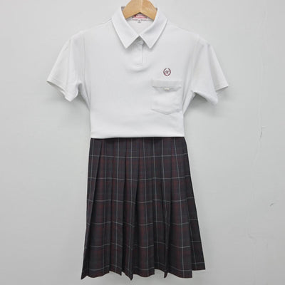 【中古】大阪府 松虫中学校 女子制服 2点（シャツ・スカート）sf030482