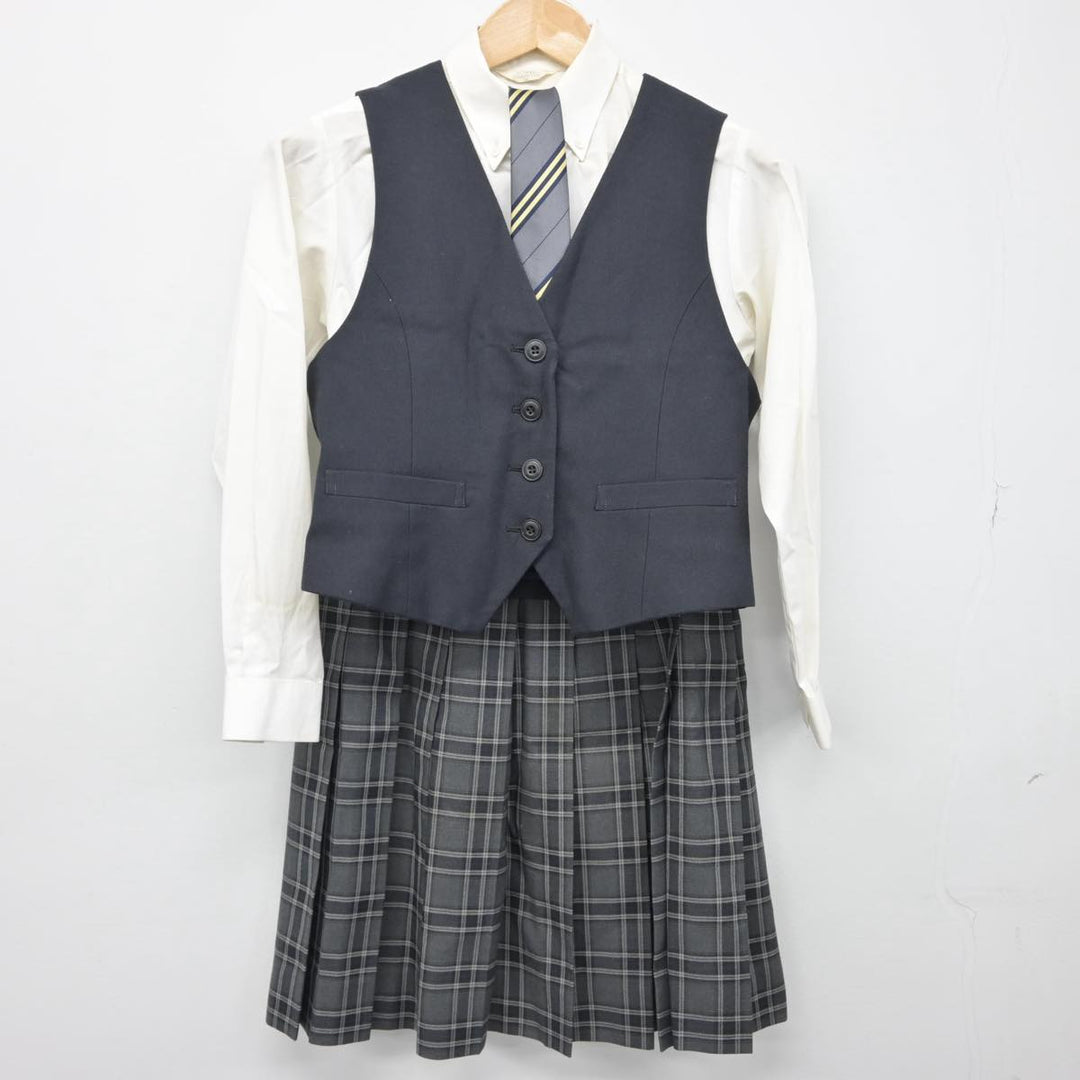 【中古】東京都 東京立正高等学校 女子制服 5点（ブレザー・ベスト・シャツ・スカート）sf030485