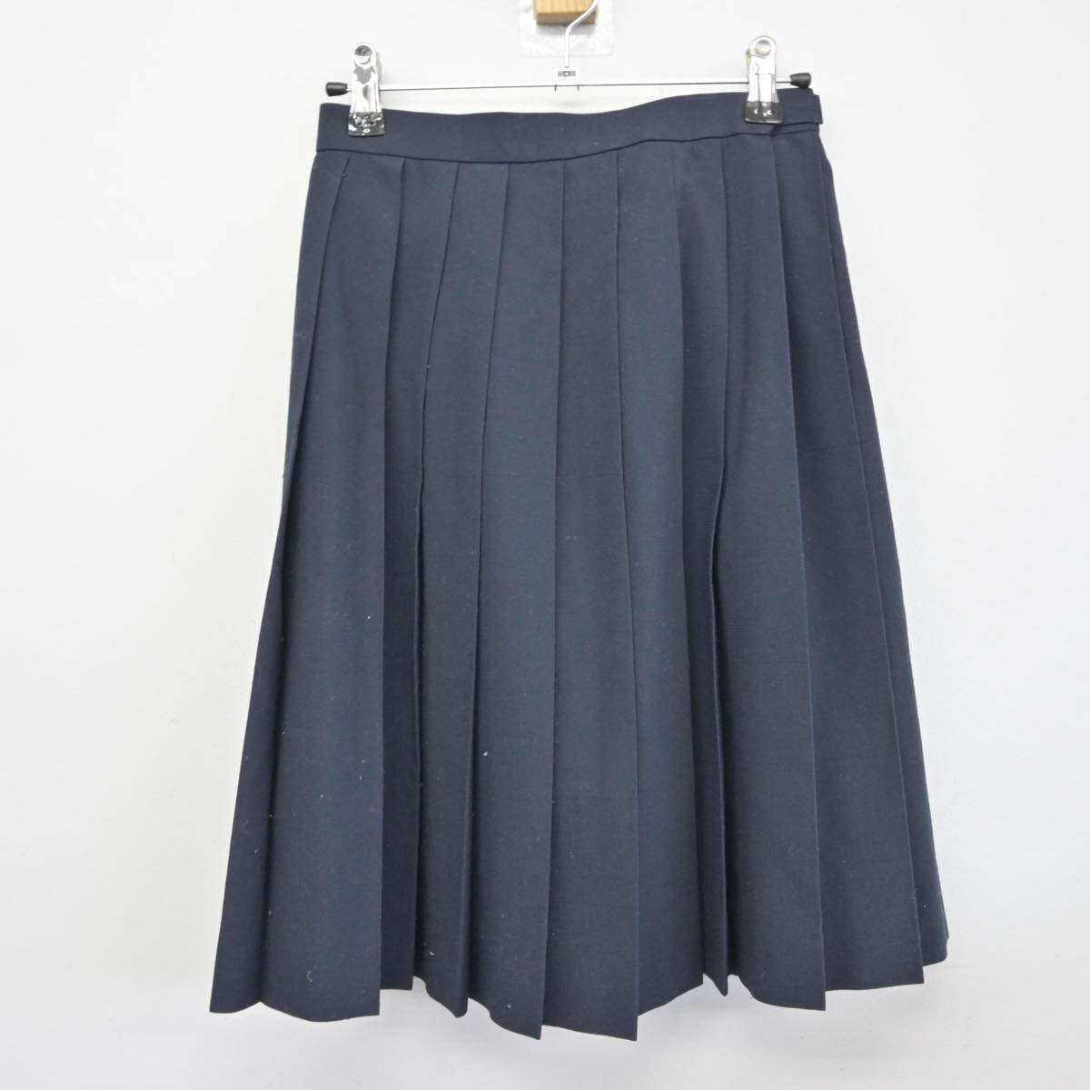 【中古】福岡県 久留米大学附設高等学校 女子制服 2点（ニットベスト・スカート）sf030498