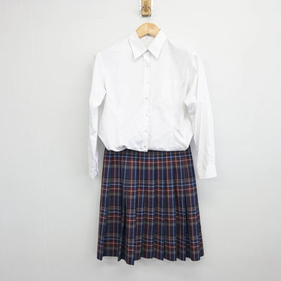 【中古】東京都 共立女子第二中学校 女子制服 3点（シャツ・ニット・スカート）sf030511