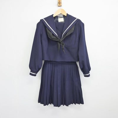 【中古】愛知県 金城学院高等学校 女子制服 2点（セーラー服・スカート）sf030535