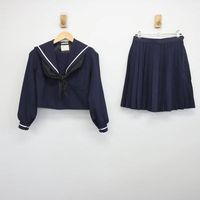 【中古】愛知県 金城学院高等学校 女子制服 2点（セーラー服・スカート）sf030535