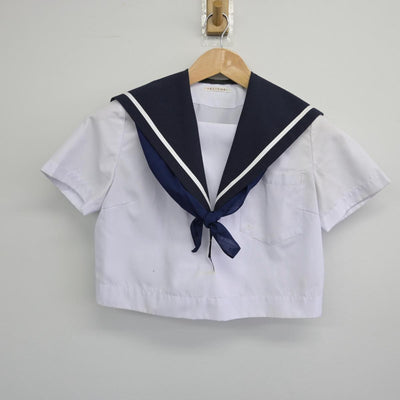 【中古】愛知県 金城学院高等学校 女子制服 2点（セーラー服・スカート）sf030537