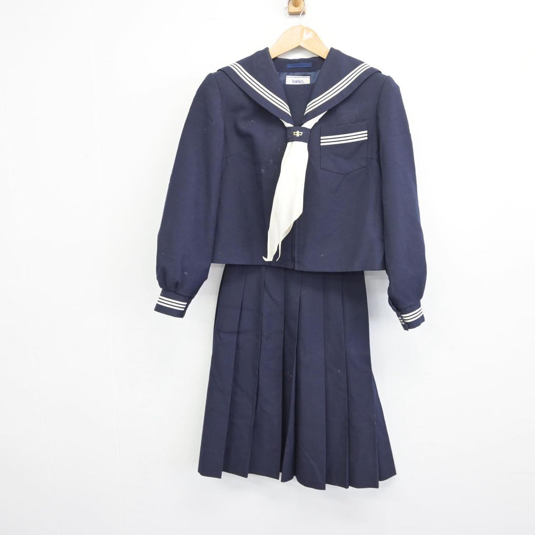 【中古】福島県 本宮市立本宮第一中学校 女子制服 2点（セーラー服・スカート）sf030553