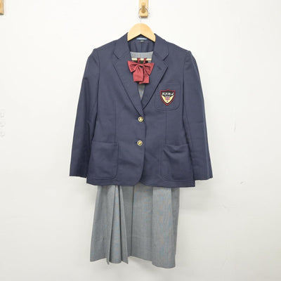 【中古】広島県 庚午中学校 女子制服 3点（ブレザー・ジャンパースカート）sf030560