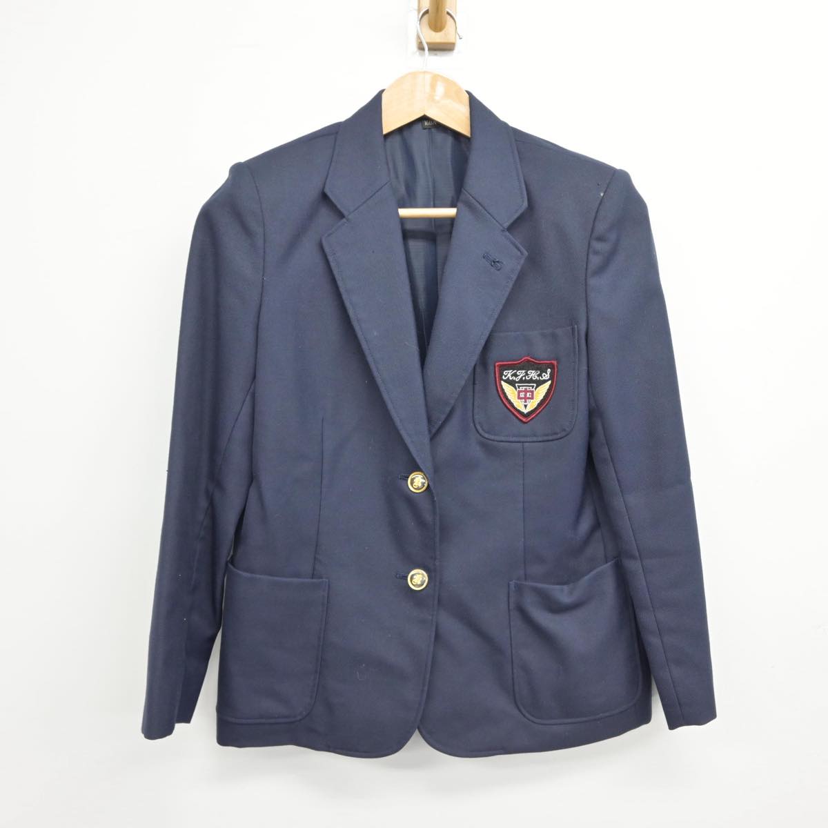 【中古】広島県 庚午中学校 女子制服 3点（ブレザー・ジャンパースカート）sf030560