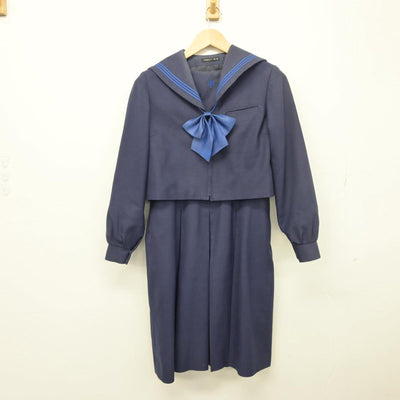 【中古】福岡県 香住丘高等学校 女子制服 3点（セーラー服・ジャンパースカート）sf030565