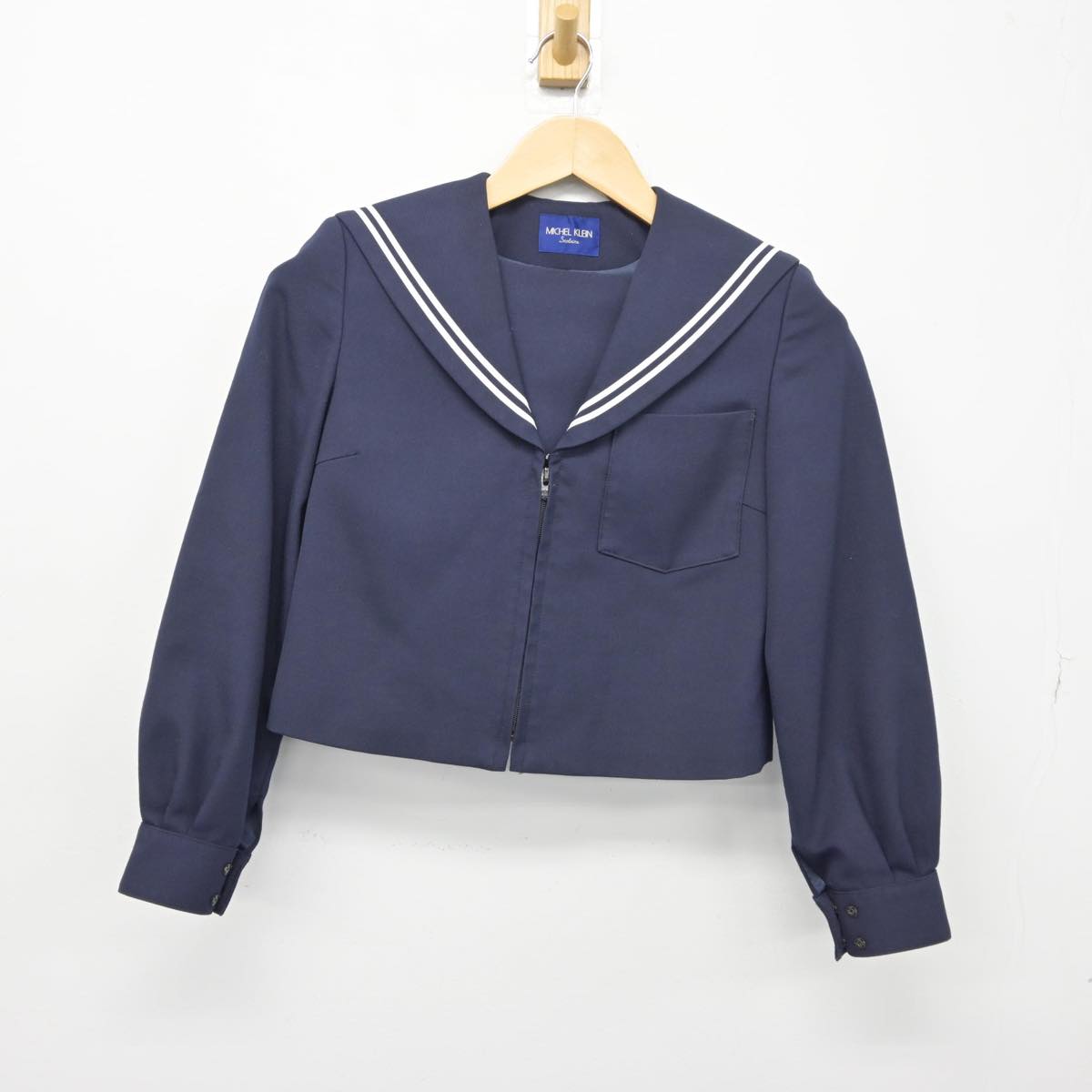 【中古】愛知県 岡崎市立矢作北中学校 女子制服 2点（セーラー服・スカート）sf030570