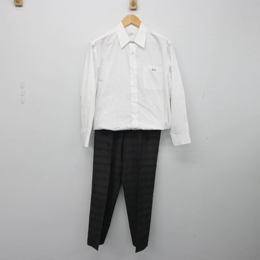 中古】青森県 弘前中央高等学校 男子制服 2点（シャツ・ズボン