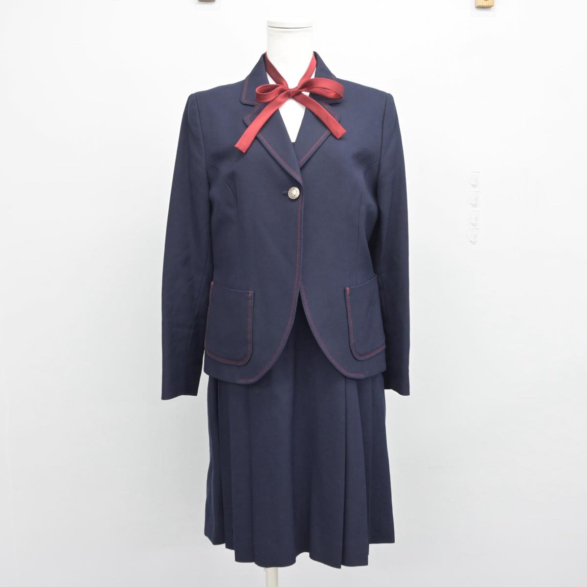 【中古】広島県 広島女学院中学高等学校 女子制服 6点（ブレザー・ジャンパースカート）sf030600