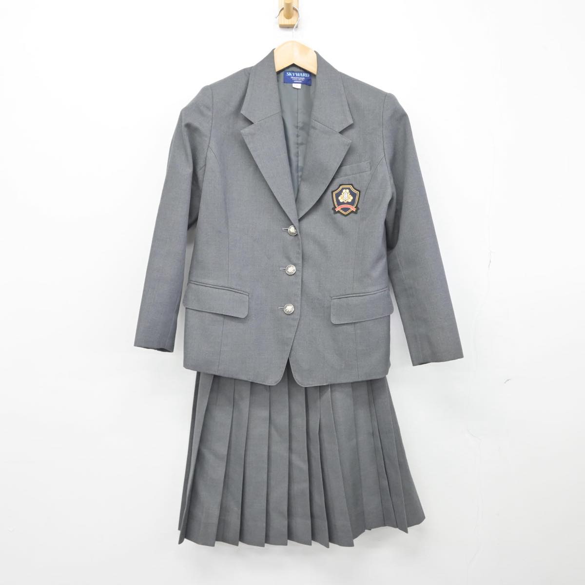 【中古】岡山県 津山東高等学校 女子制服 3点（ブレザー・スカート）sf030630