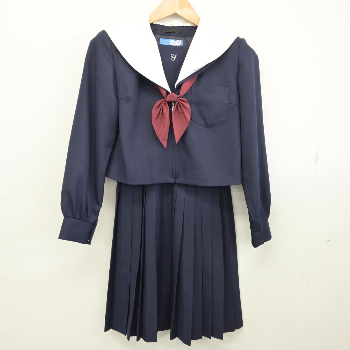 【中古】岐阜県 陽南中学校 女子制服 3点（セーラー服・スカート）sf030677