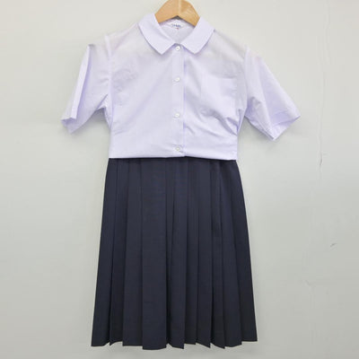 【中古】茨城県 おくの義務教育学校 女子制服 2点（シャツ・スカート）sf030687