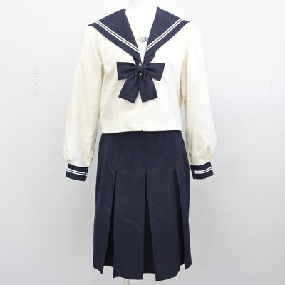 【中古】和歌山県 開智高等学校 女子制服 3点（セーラー服・スカート）sf030692