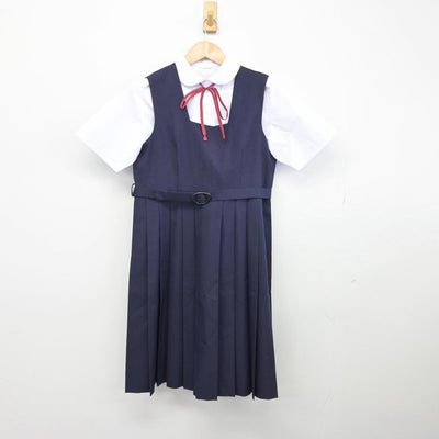 【中古】埼玉県 谷塚中学校 女子制服 3点（シャツ・ジャンパースカート）sf030707