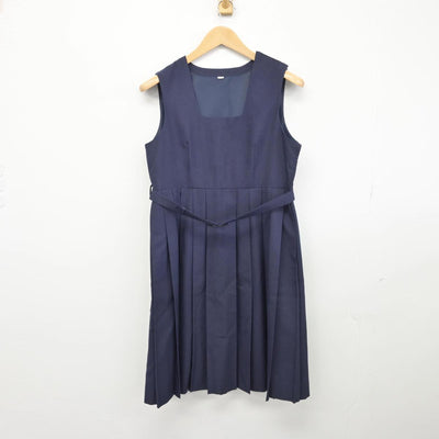 【中古】埼玉県 谷塚中学校 女子制服 3点（シャツ・ジャンパースカート）sf030707