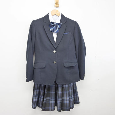 【中古】静岡県 清流館高等学校 女子制服 6点（ブレザー・ニット・シャツ・スカート）sf030722