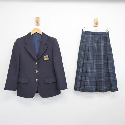 【中古】北海道 札幌市立西岡中学校 女子制服 2点（ブレザー・スカート）sf030731