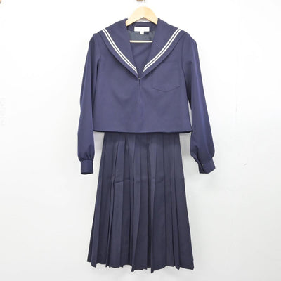 【中古】愛知県 鶴城中学校 女子制服 2点（セーラー服・スカート）sf030745