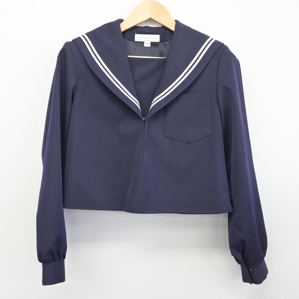 【中古】愛知県 鶴城中学校 女子制服 2点（セーラー服・スカート）sf030745