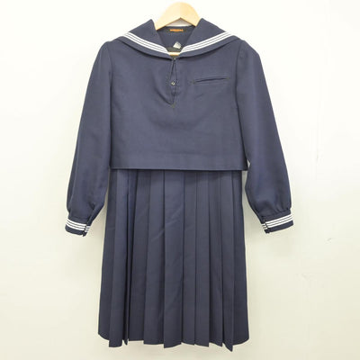 【中古】福岡県 修猷館高等学校 女子制服 2点（セーラー服・ジャンパースカート）sf030747