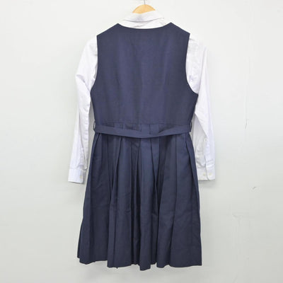 【中古】千葉県 松戸市立第六中学校 女子制服 2点（シャツ・ジャンパースカート）sf030755