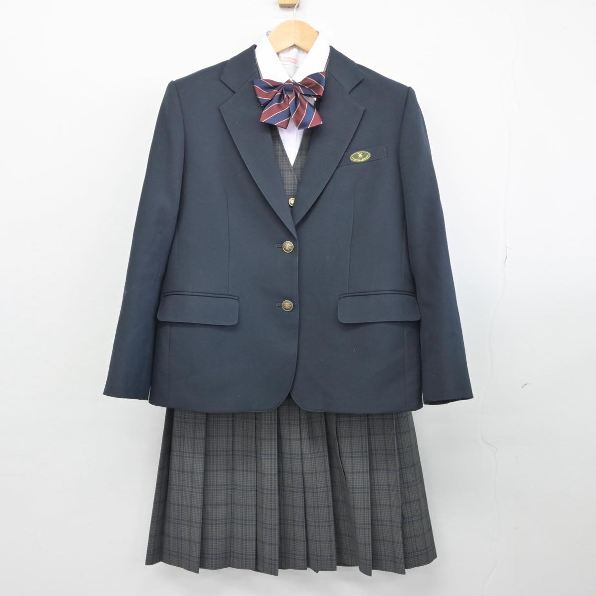 【中古】東京都 拝島中学校 女子制服 5点（ブレザー・ベスト・シャツ・スカート）sf030758