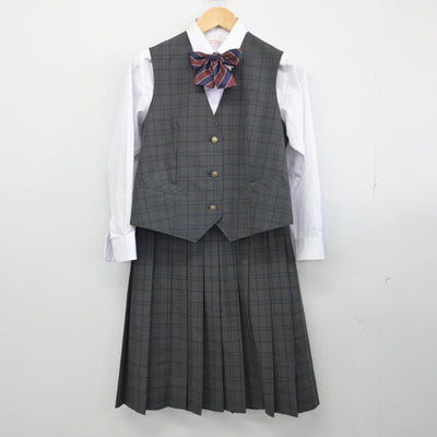 【中古】東京都 拝島中学校 女子制服 5点（ブレザー・ベスト・シャツ・スカート）sf030758