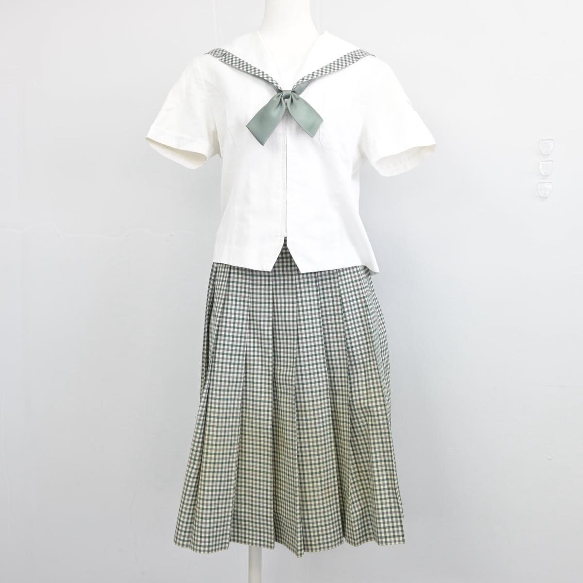 【中古】福島県 須賀川桐陽高等学校 女子制服 4点（セーラー服・スカート）sf030763