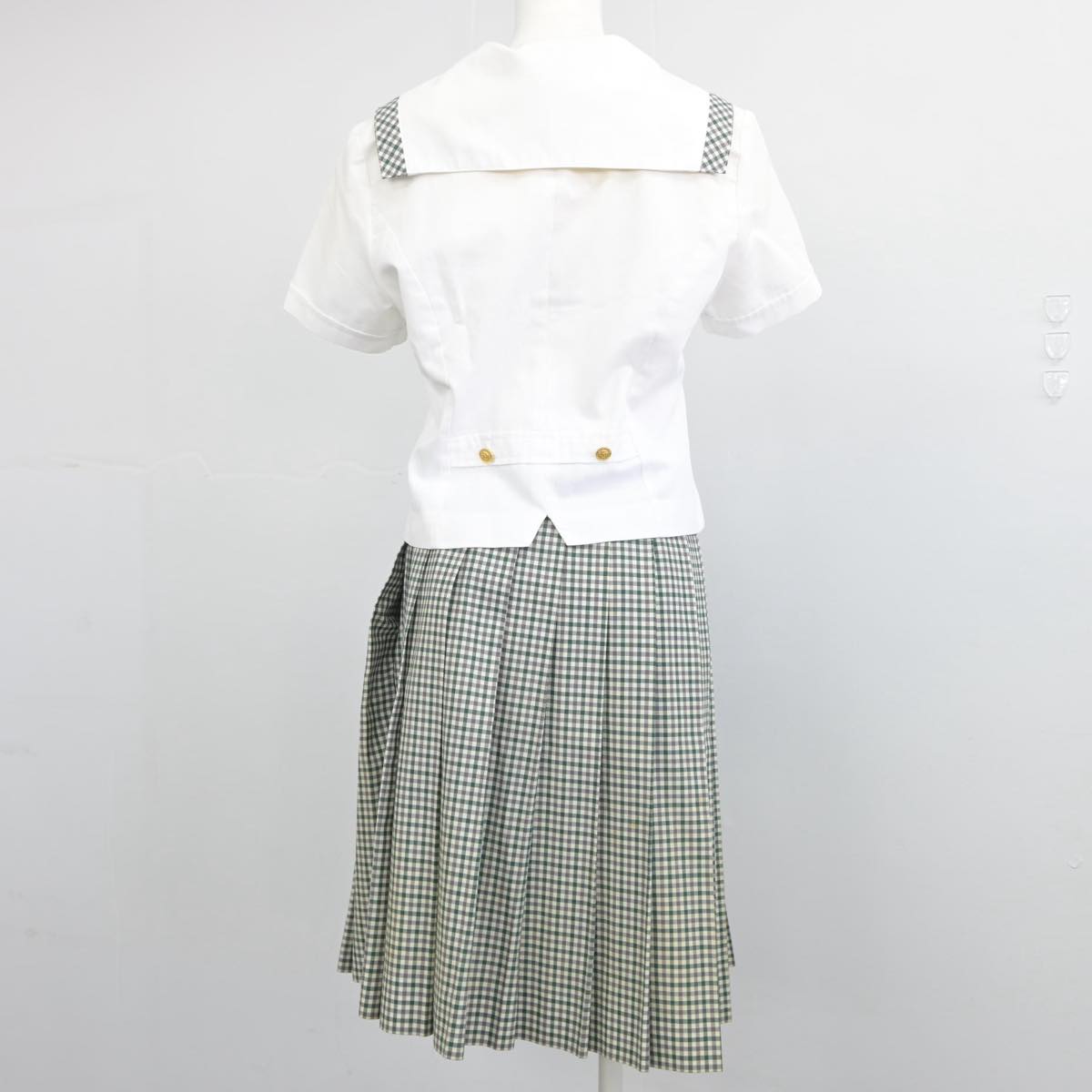 【中古】福島県 須賀川桐陽高等学校 女子制服 4点（セーラー服・スカート）sf030763