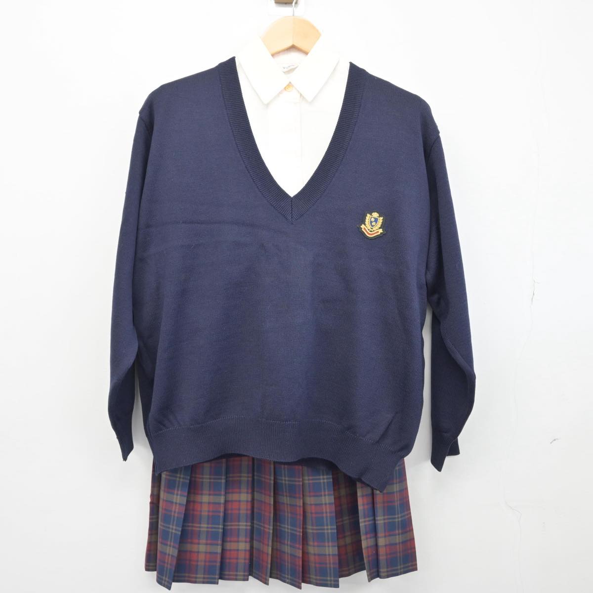 【中古】東京都 日の出女子学園高等学校 女子制服 5点（ブレザー・ニット・シャツ・スカート）sf030780