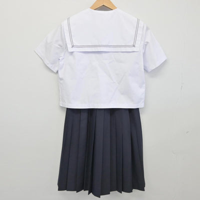 【中古】福井県 至民中学校 女子制服 3点（セーラー服・スカート）sf030791