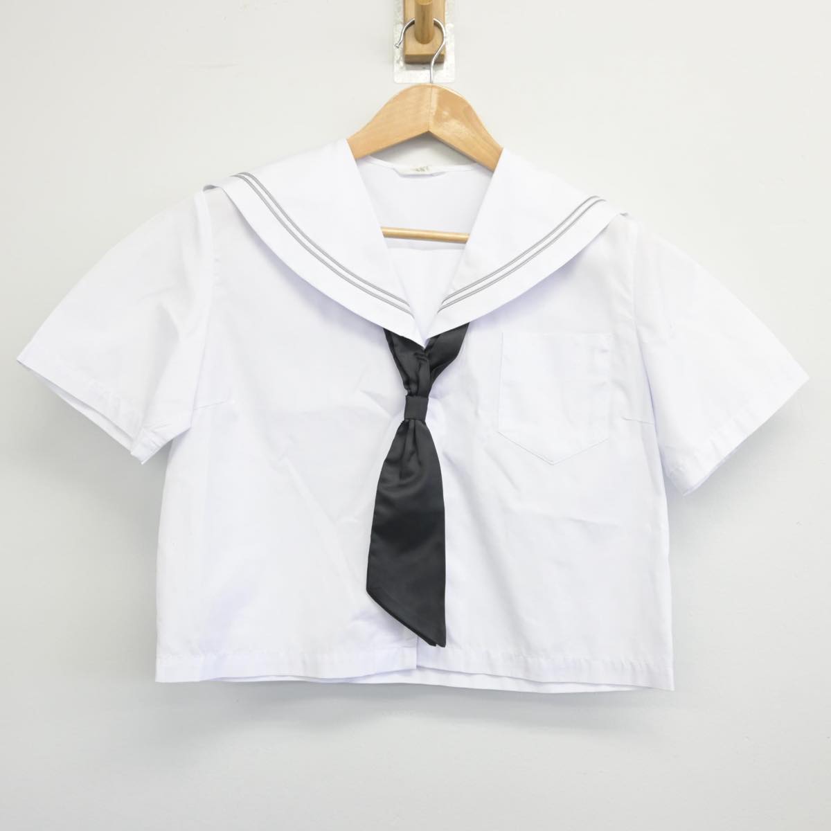 【中古】福井県 至民中学校 女子制服 3点（セーラー服・スカート）sf030791