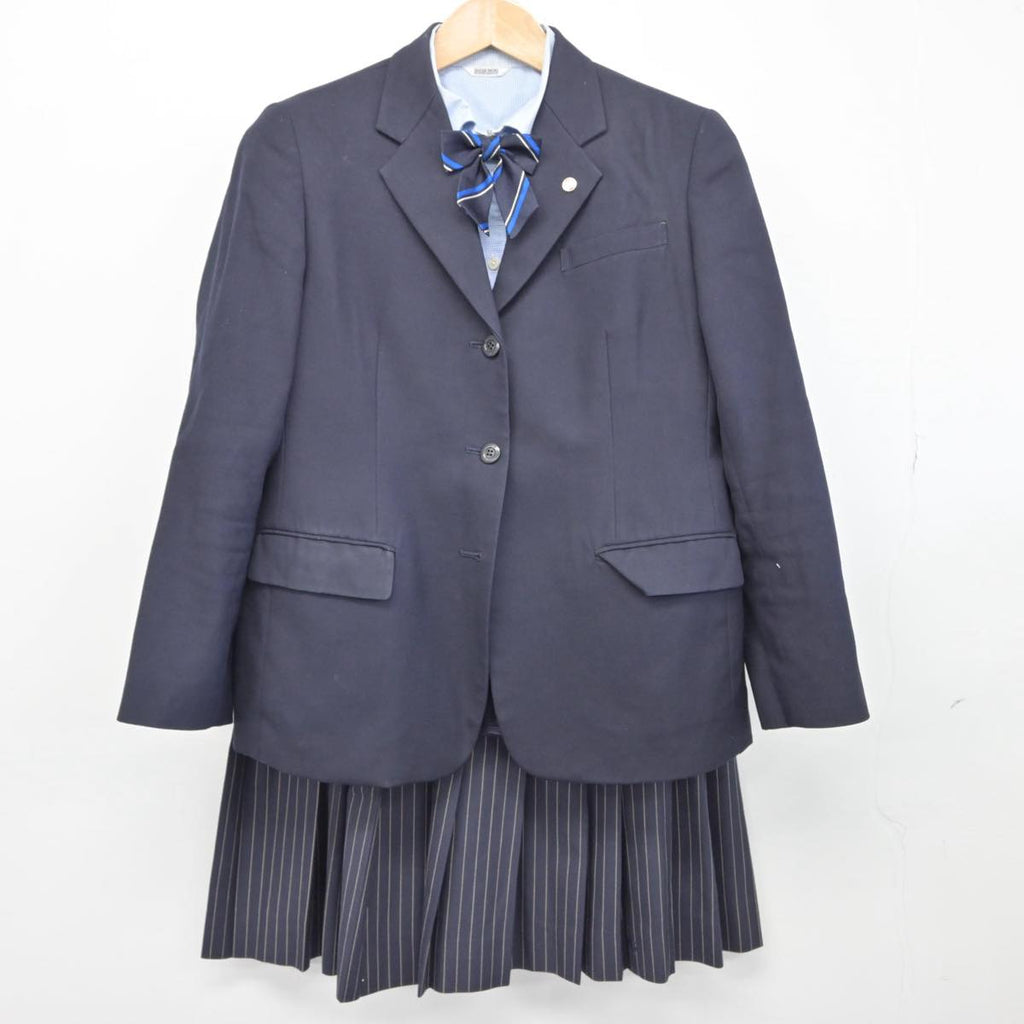 【中古】愛知県 啓明学館高等学校 女子制服 6点（ブレザー・ニット・シャツ・スカート）sf030795