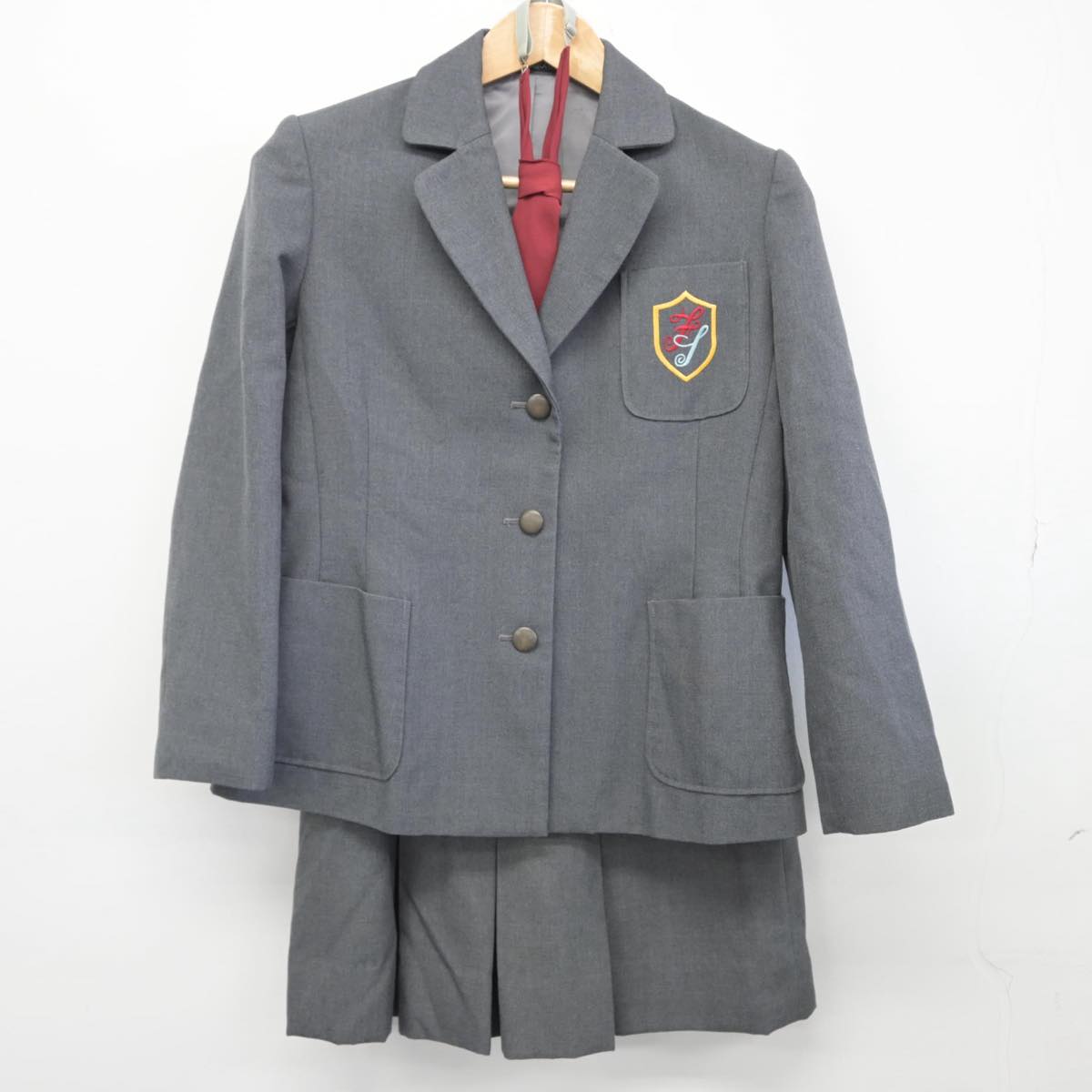 【中古】神奈川県 藤が岡中学校 女子制服 3点（ブレザー・スカート）sf030798