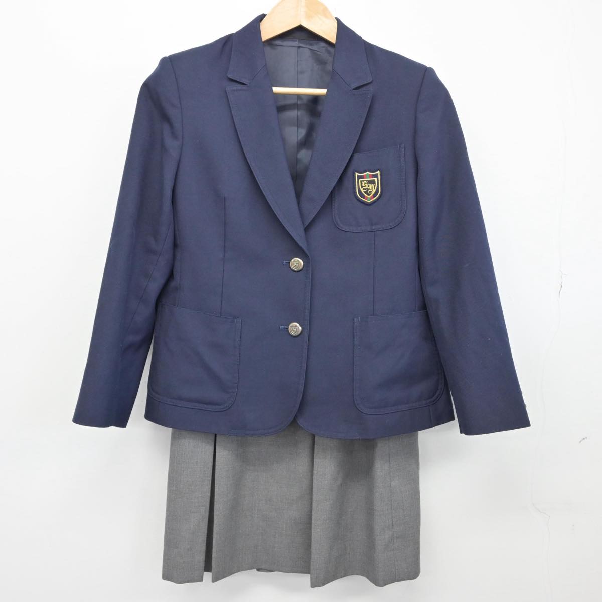 【中古】神奈川県 藤沢西高等学校 女子制服 2点（ブレザー・スカート）sf030807