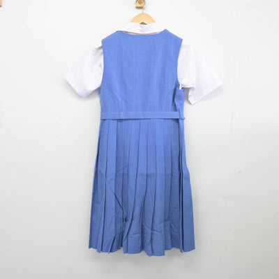 【中古】福岡県 牟田山中学校 女子制服 2点（シャツ・ジャンパースカート）sf030815