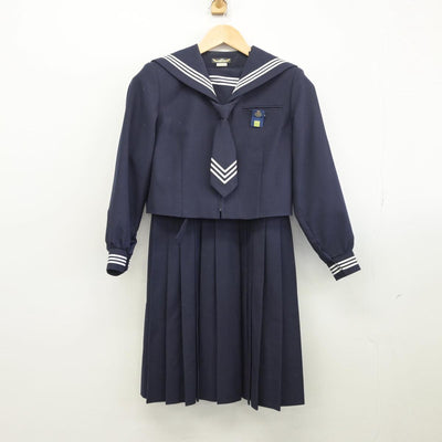 【中古】東京都 糀谷中学校 女子制服 6点（セーラー服・ジャンパースカート）sf030825