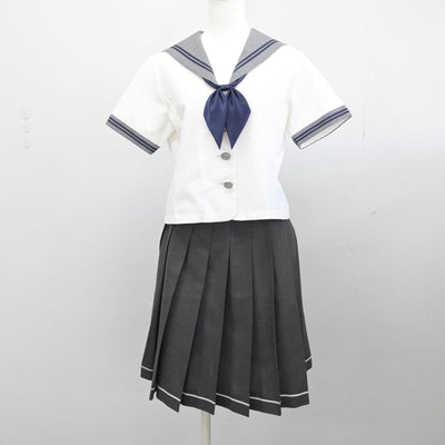 【中古】広島県 進徳女子高等学校 女子制服 3点（セーラー服・スカート）sf030840