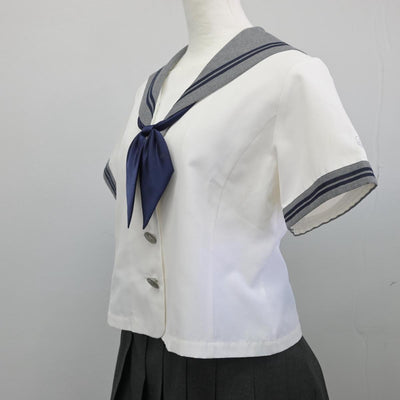 【中古】広島県 進徳女子高等学校 女子制服 3点（セーラー服・スカート）sf030840