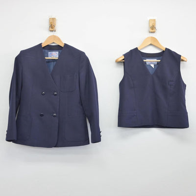 【中古】長野県 丸子中学校 女子制服 3点（ブレザー・ベスト・スカート）sf030846