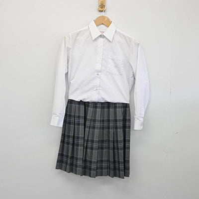 【中古】東京都 上平井中学校 女子制服 3点（シャツ・スカート）sf030852