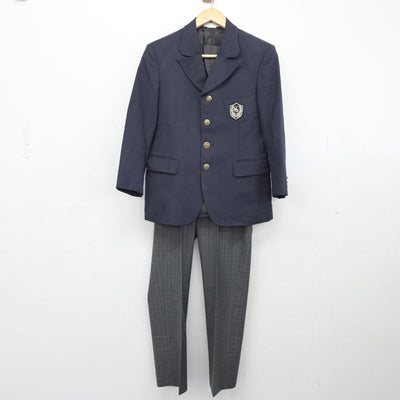 【中古】京都府 京都学園中学高等学校 男子制服 2点（ブレザー・ズボン）sf030857