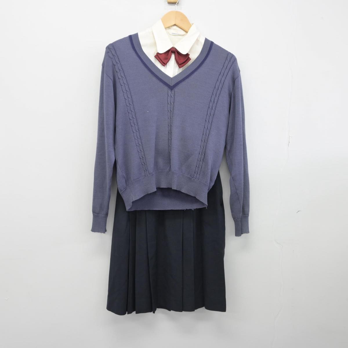 【中古】東京都 京都橘高等学校 女子制服 6点（ブレザー・ニット・シャツ・スカート）sf030864