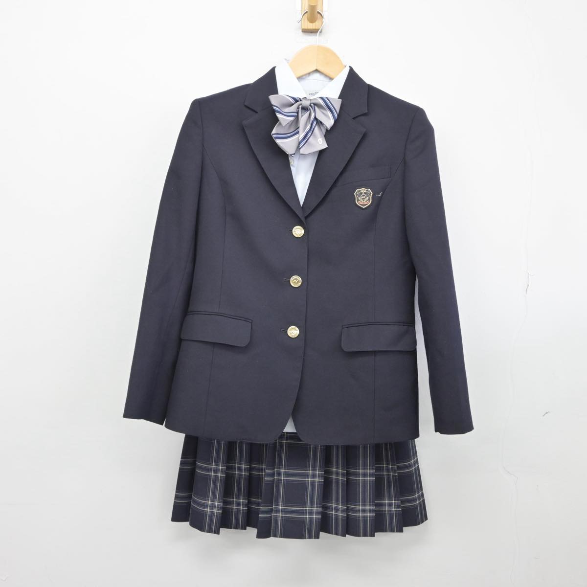 【中古】千葉県 二松学舎大学附属柏中学校・高等学校 女子制服 5点（ブレザー・シャツ・スカート）sf030876