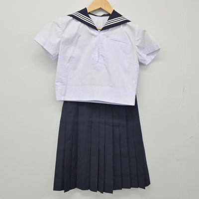 【中古】東京都 東京女学館中学校 女子制服 3点（セーラー服・スカート）sf030884