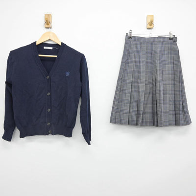 【中古】東京都 明治大学付属中野八王子中学高等学校 女子制服 2点（ニット・スカート）sf030888